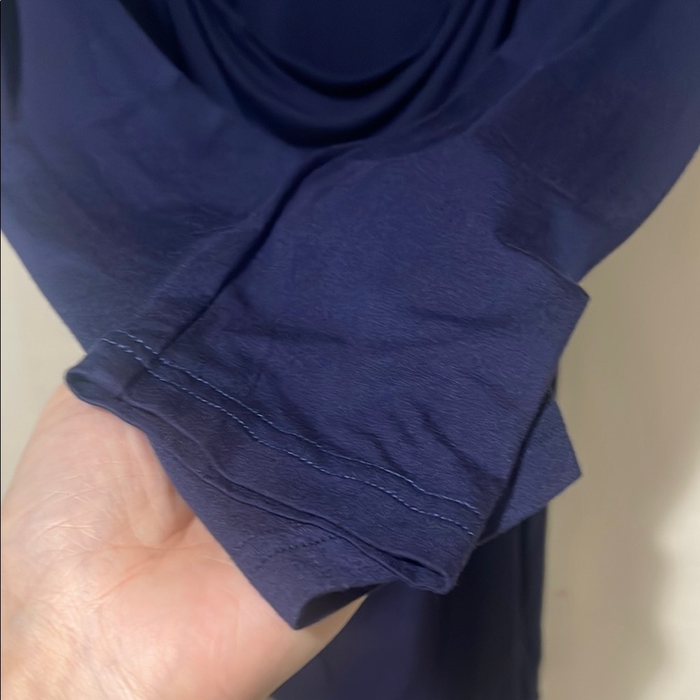 Lulus V Neck Twist Front Blue Midi Dress Size Medium - Picture 5 of 9